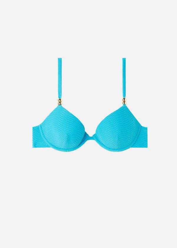 turquoise womens calzedonia padded push-up casablanca bikini tops