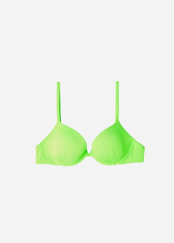 green womens calzedonia padded push-up new york bikini tops