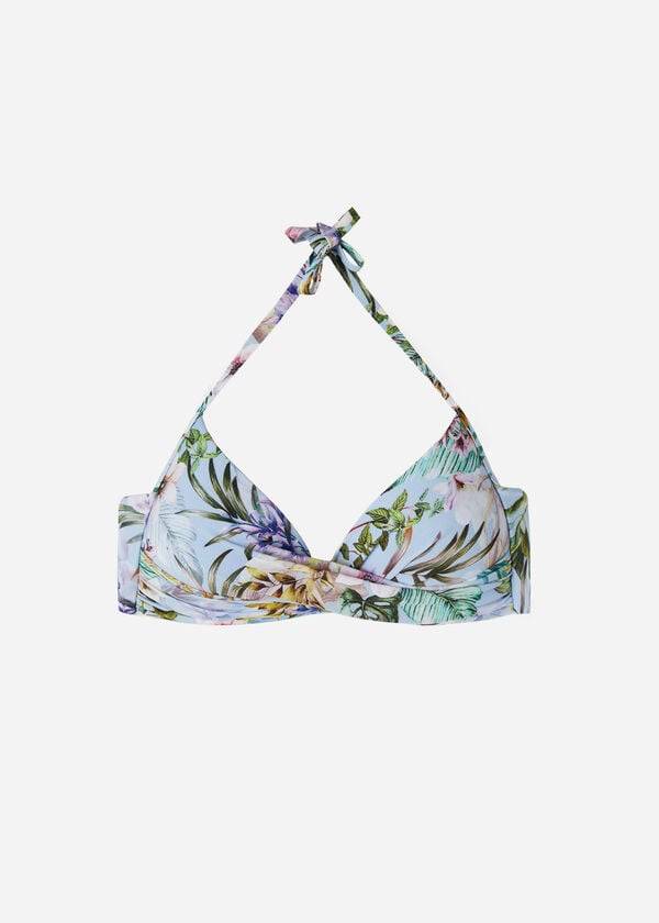 calzedonia padded triangle atene womens bikini tops blue