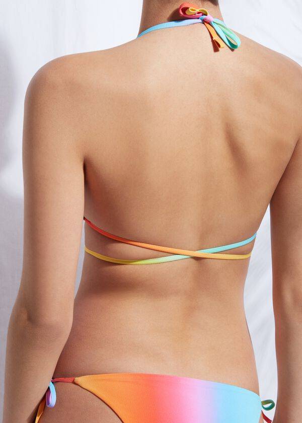 multicolor calzedonia padded triangle barcellona womens bikini tops