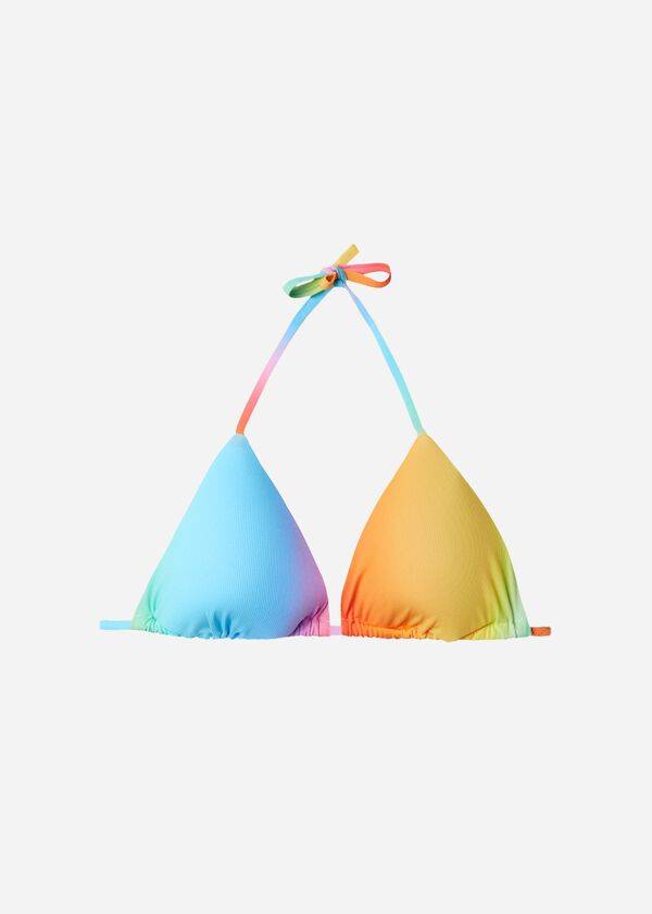 multicolor calzedonia padded triangle barcellona womens bikini tops