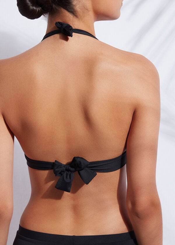 calzedonia padded triangle indonesia womens bikini tops black