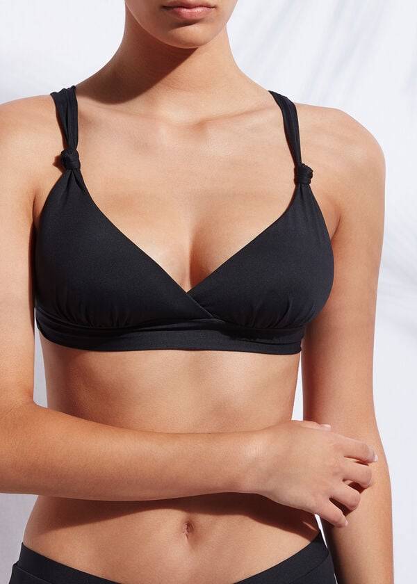 calzedonia padded triangle indonesia womens bikini tops black