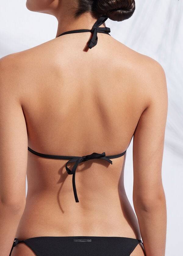 calzedonia padded triangle indonesia womens bikini tops black
