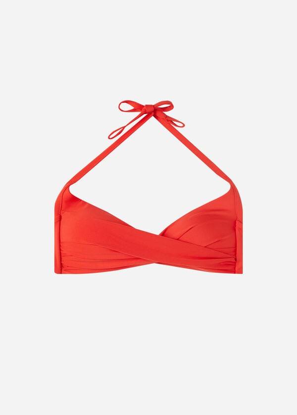 red calzedonia padded triangle indonesia eco womens bikini tops