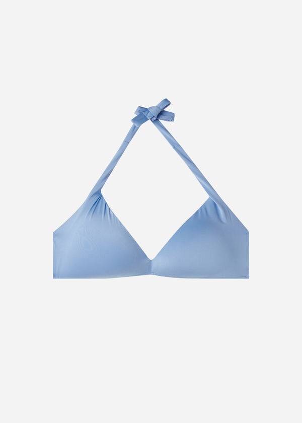 calzedonia padded triangle indonesia eco womens bikini tops blue
