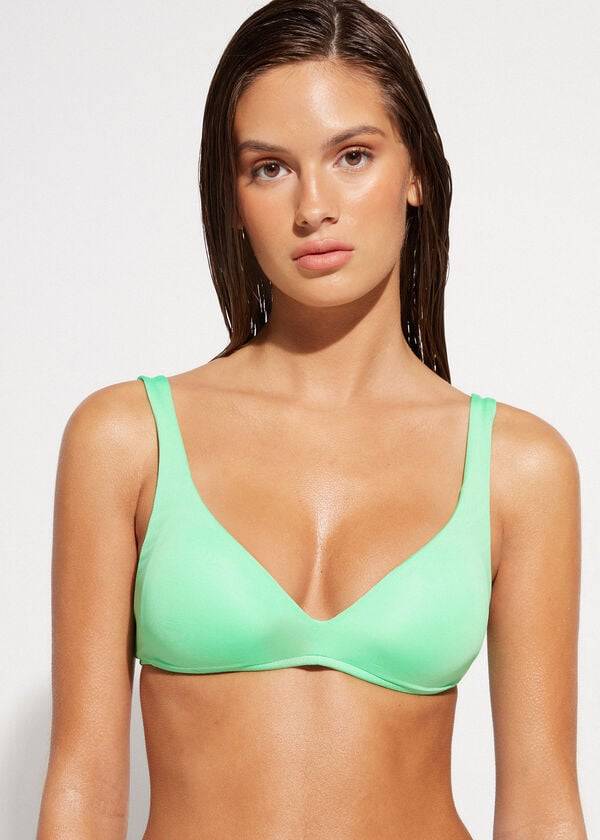 calzedonia padded triangle indonesia eco rosa womens bikini tops mint