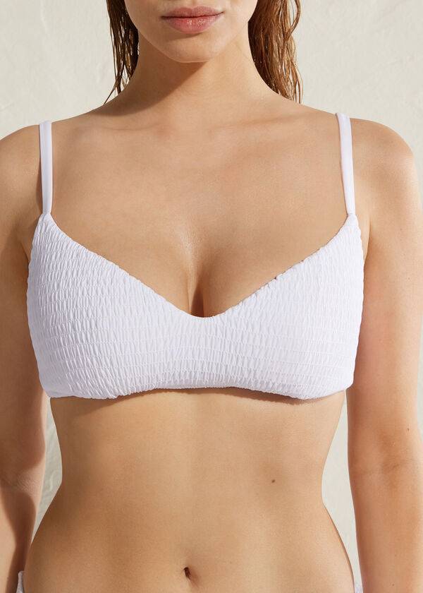 calzedonia padded triangle lanzarote womens bikini tops white