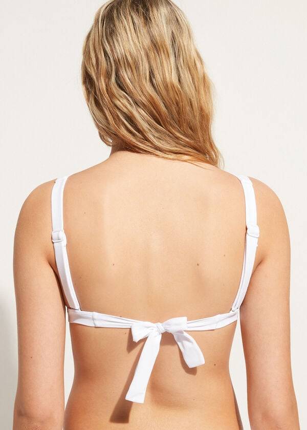 calzedonia padded triangle shanghai womens bikini tops white