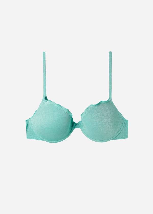 green womens calzedonia push up formentera bikini tops