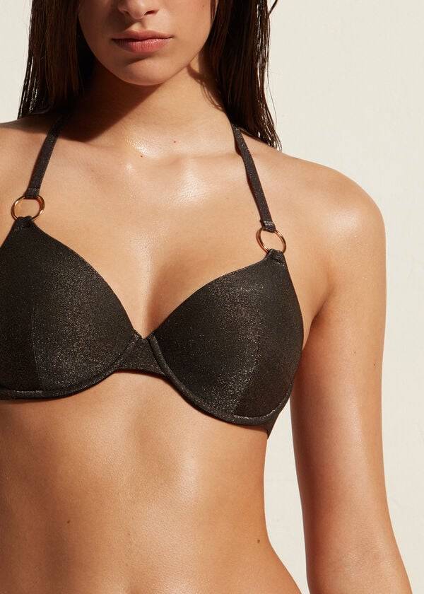 calzedonia push up hollywood womens bikini tops black