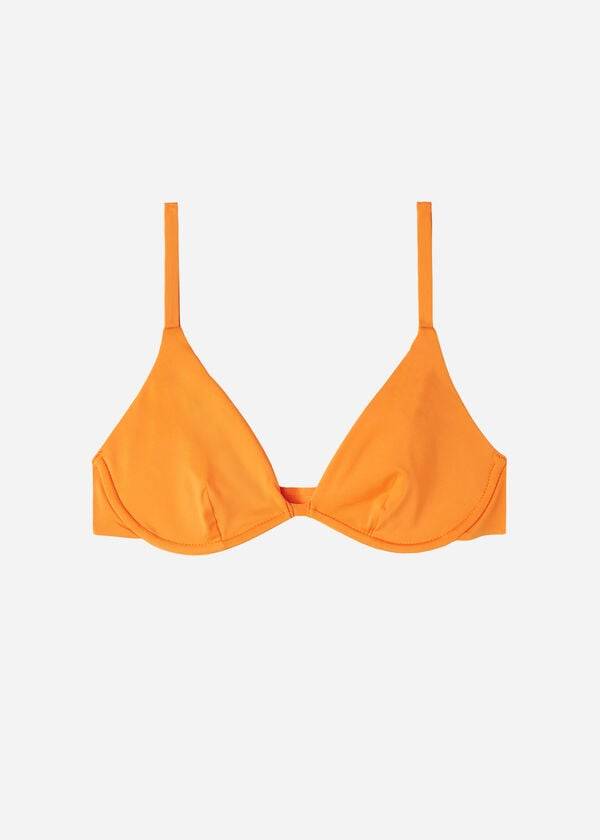 calzedonia push up indonesia eco womens bikini tops orange