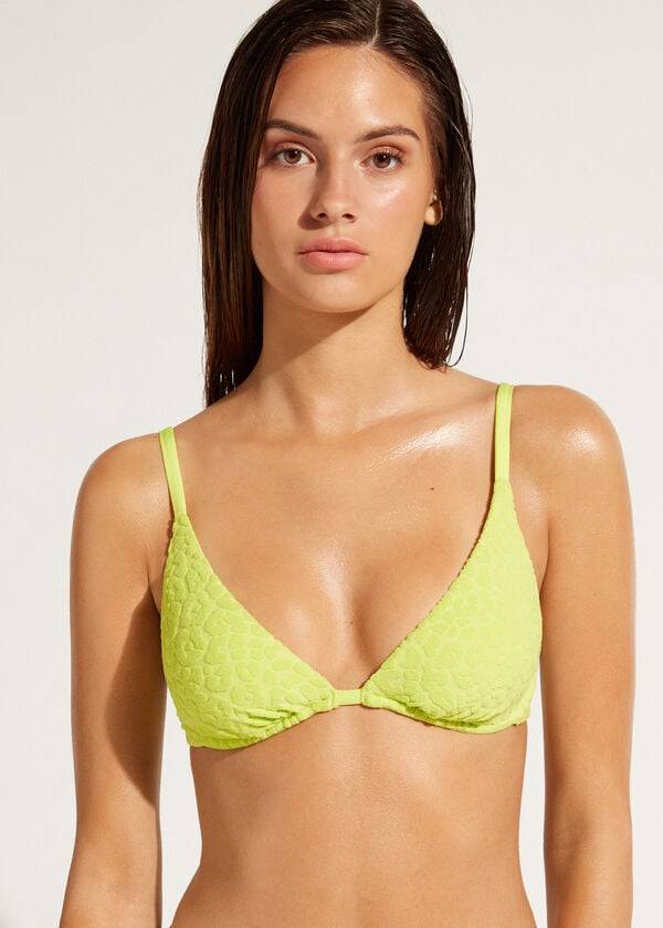 green womens calzedonia removable padding push up bangkok bikini tops