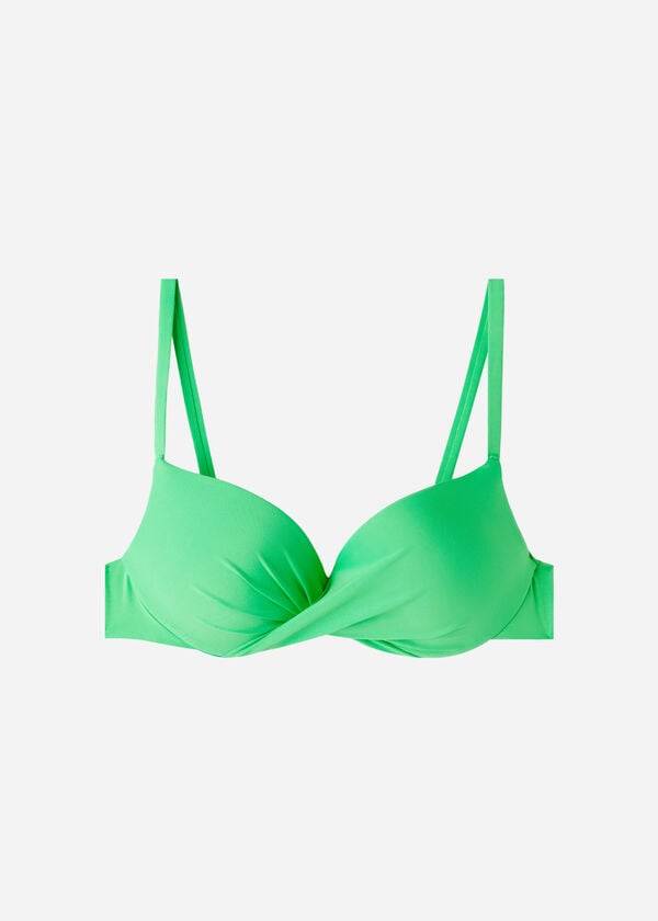 green womens calzedonia soft graduated super padded push-up indonesia eco bikini tops