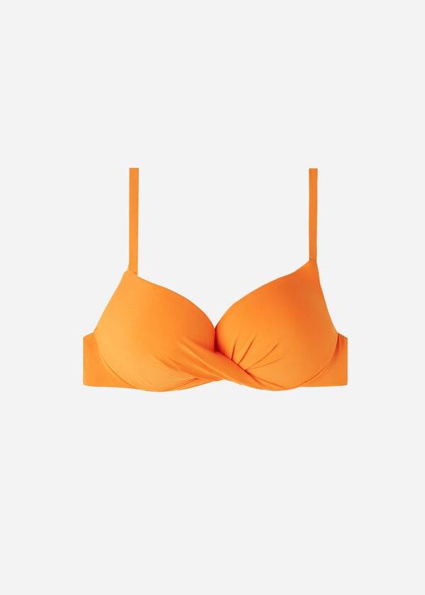 orange womens calzedonia super padded push up indonesia eco bikini tops