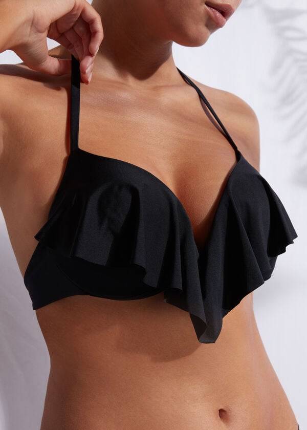 womens calzedonia super padded push up indonesia eco cobey bikini tops black