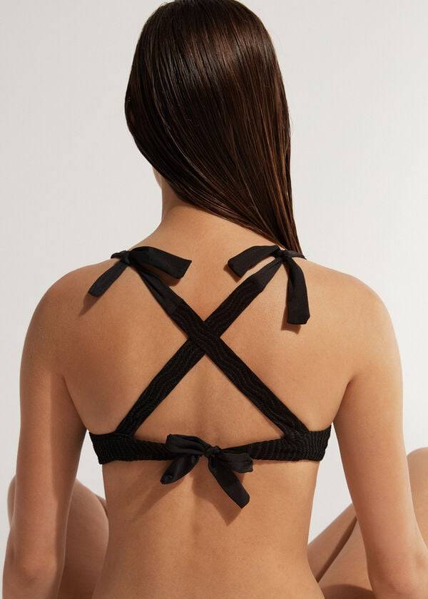 black calzedonia tank mykonos womens bikini tops