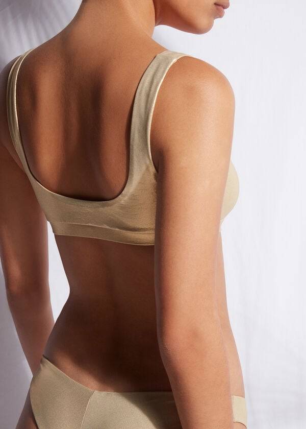 calzedonia tank style palm bay womens bikini tops gold