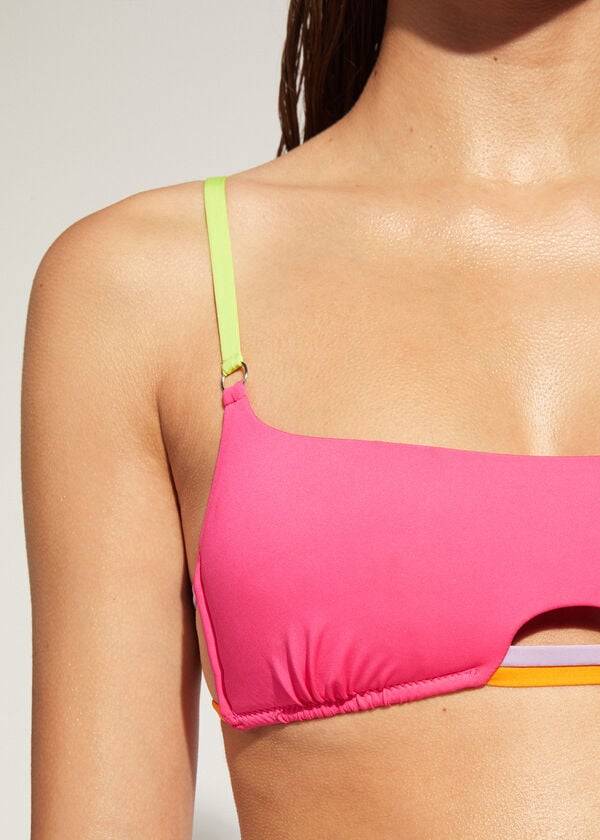 calzedonia tank tokyo eco womens bikini tops pink