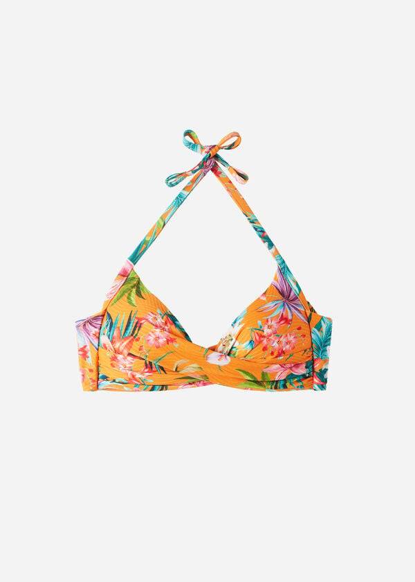orange womens calzedonia triangle rio eco bikini tops