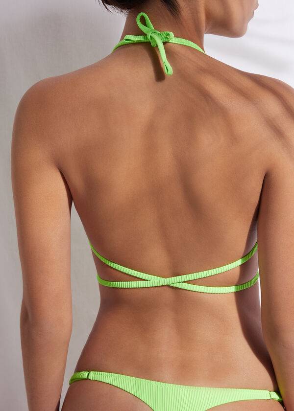 green calzedonia triangle slide string new york womens bikini tops