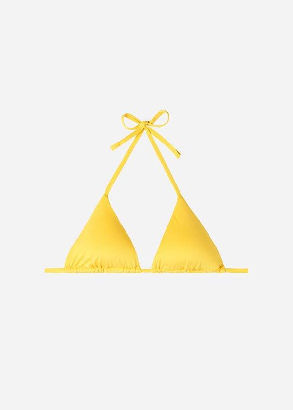 yellow womens calzedonia triangle string indonesia eco bikini tops
