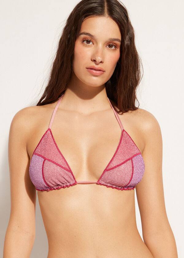 pink calzedonia triangle string lisbona womens bikini tops