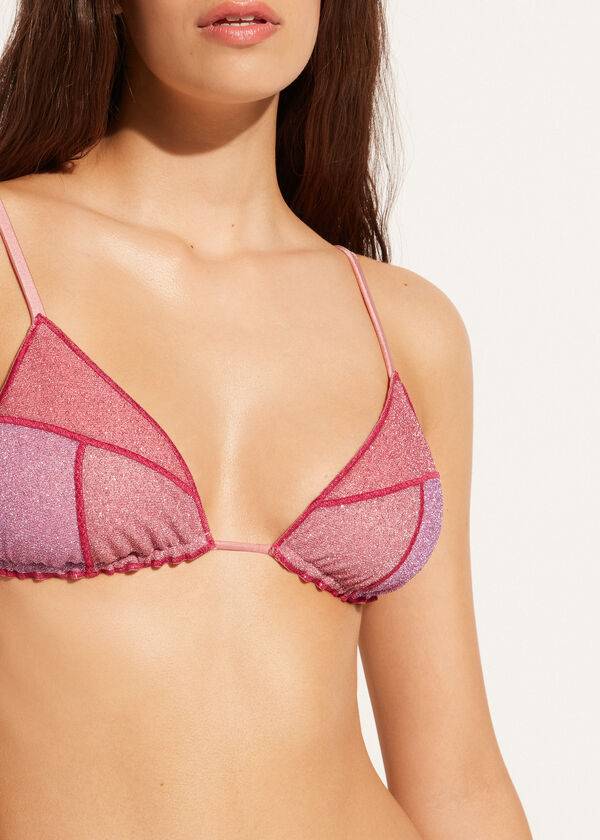 pink calzedonia triangle string lisbona womens bikini tops