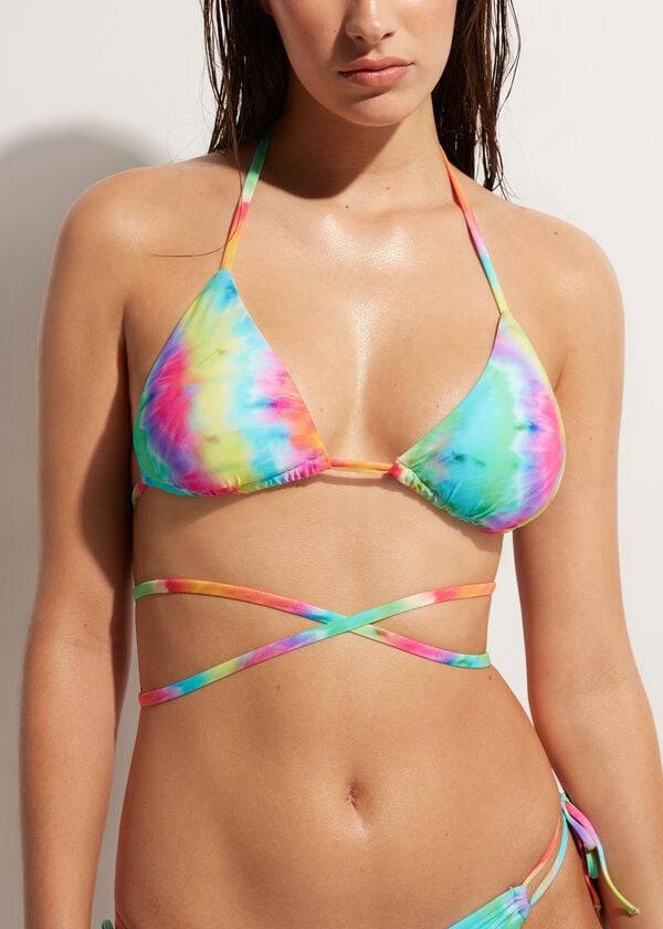 calzedonia triangle string orlando womens bikini tops multicolor
