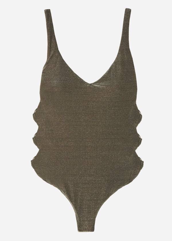 black womens calzedonia padded one-piece hollywood swimsuits