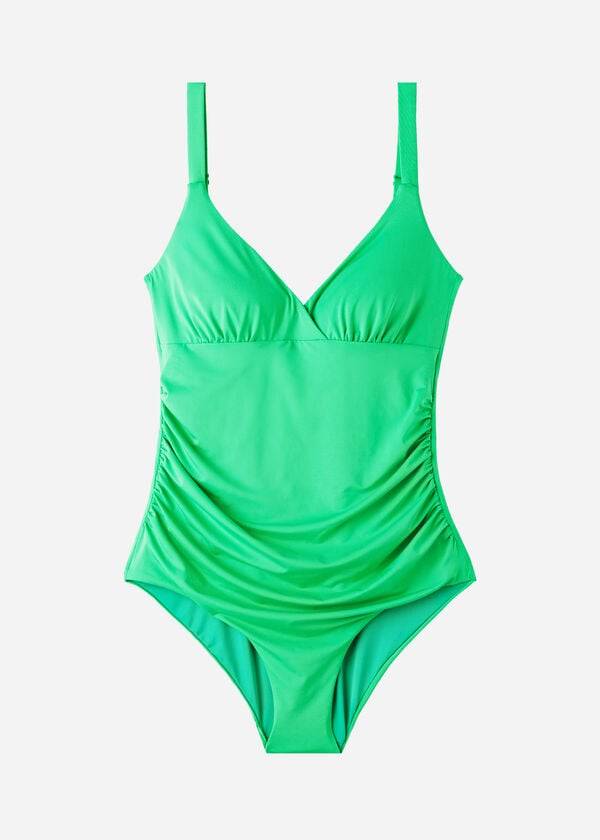 green womens calzedonia padded one-piece shaping-effect indonesia eco swimsuits